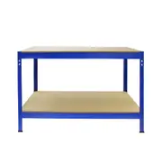 HARDWARE PLUS 2-Tier Workbench Shelving Rack Storage Garage Warehouse 150cm