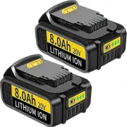 Compatible 4pack 8.0ah 18v/20v Replacement For Dewalt 18v Battery Compatible With Dewalt Battery Dcb 2