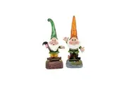 2PK Licht Solar Powered Gnome Decorative Outdoor Garden Light Warm White 28cm