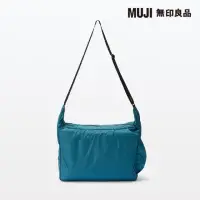 在飛比找momo購物網優惠-【MUJI 無印良品】可折疊撥水加工聚酯纖維肩背包(深綠)