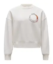 Moncler Logo Printed Crewneck Sweatshirt white