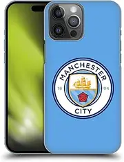 Head Case Designs Officially Licensed Manchester City Man City FC Blue Full Colour Badge Hard Back Case Compatible with Apple iPhone 14 Pro Max