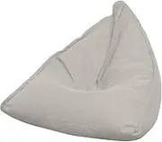 UYSOFRCV Highback Beanbag Cover, Floor Foldable Linen Chair Sofa Cover Solid Color Simple Design Seat Recliner Without Filling, for Adults Kids Teens,Beige,M