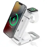 Wireless Cell Phone Charger Station 3 in 1, Magnetic Wireless Fast Charger Do...