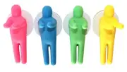 Kids Toothbrush Holder & Organizer - 4pc Colorful Bathroom Hook with Suction Cup