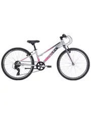 Neo Kids Bike 24" 7-Speed Brushed Alloy Charcoal/Pink Fade