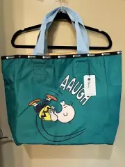 NWT Lesportsac Reversible Tote Peanuts Charlie Brown & Lucy Bag