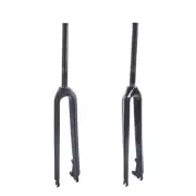 29er Mountain Bike Straight Tube Carbon Fiber Front Fork 3K Weave 28.6mm