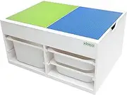 Kids Activity Table with Best Storage | Most Versatile :Lego, Sensory, Art, and Learning Station | Compact, Convertible, Easy-to-Store Design | Ages 2+