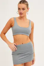 Green Bralette Double Layer - Size L, Women's Bralette