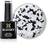 Bluesky No Wipe Gloss Speckled Egg Shell Nail Polish Top Coat 10 ml, Clear