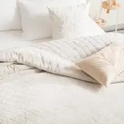 Renee Taylor Heston 480 GSM Ultra Soft Velvet Sherpa Blanket Silver Line