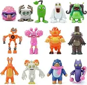 HOUVSSEN 13PCS PVC Anime Sinnging Cartoon Monster Car Room Desktop Decoration, Wubbox Noggin Toe JammerMini Action Figure Playset,Gifts for Children