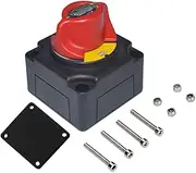 Car Battery Switch 12 V 24 V Amps Battery Power Cut-Off Master Switch Battery Disconnect Isolator for Yacht Marine Boat Car Truck RV