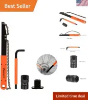 High-Quality Bike Cassette Removal Tool with Chain Whip & Wrenches - Lightweight