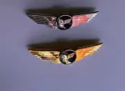 NARI AIR Vintage Wings 1970 - PAHLAVI Collectible Set of 2 - Silver & Gold