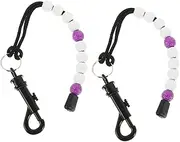 TOGEVAL 2pcs Golf Scorer Beads Golf Counter Purple Blue Used Stroke Counter Keeper Tracker Score Bead Key Your Plastic Purple