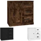 Sideboard Buffet Storage Side Cabinet High Gloss White Engineered Wood vidaXL