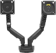 XUMIUZIY Dual Monitor Stand for 17 to 27in Screen, Height Adjustable Dual Monitor Mount, Load Bearing 4.4-19.8lbs Each Arm, Telescopic Rotating Adjustable Screen Desk Mount