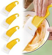 Hunken 4 Pcs Kitchen Food Grade Silicone Spatula Set, Heat-Resistant & Scratch-Free Scrapers for Cooking, Dish Cleaning, Pot Scraping, 3D Printer Resin Transfer Removal