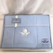 WEDGWOOD Light Blue Synthetic Fiber Futon Blanket 55.1 x 74.8 in Unisex