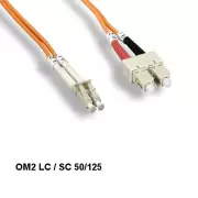 LOT 10pcs 2m OM2 LC to SC Multi-Mode Fiber Optic Cable 50/125 Duplex Network