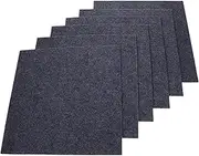 HOMSFOU 10pcs Thick Carpet Tiles Soft Interlocking Floor Mat for Puzzle Design Modern Cushion for Living Room Office and School Use
