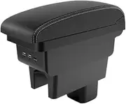 Car Armrest for Suzuki for Swift 2005 2006 2007 2008 2009 2010 2011 2012 2013 2014 2015 2016-2023 Armrest Box Center Console Storage Box Car Arm Rest(A2 Black line no USB)