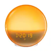 Radio Alarm Clock, Nature for WAKE Up Light Alarm Clock With Sunrise or Sunset Alarms FM Radio Night Light For Home, Bedroom Decor