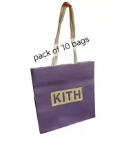 10x Authentic Kith Purpl Silver Paper Shopping Bag Gift Tote Measures 8x8x4.5