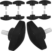 Abaodam 10 Pcs Thumb Screws T Handles Plastic Wing Knobs for Microphone Stand Height Angle Stable Clamping Design for Recording Studios Live Performances