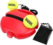 Teloon Solo Trainer Rebound Ball, Elastic with 2 String and a Portable Mesh Bag for Self Tennis Practice Training Tool for Adults or Kids Beginners