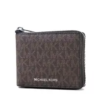 在飛比找蝦皮商城優惠-MICHAEL KORS 男款 緹花LOGO防刮零錢袋拉鍊短