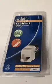 Leviton Multi-Use CAT 5e Jack 8 - position, 8-conductor Quickport 5G108-W