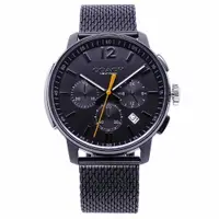 在飛比找樂天市場購物網優惠-COACH 美國頂尖精品簡約時尚三眼計時米蘭腕錶-黑-146