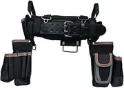 [KLEIN TOOLS] 55427 Tradesman Pro Electrician's Padded Tool Belt and Tool Pouch Combo for Long-wear Comfort and Durability Size Medium