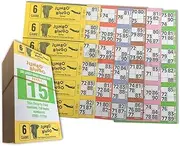 750 BOOKS 6 PAGE GAME STRIPS OF 6 TV JUMBO BINGO TICKET SHEET BIG BOLD NUMBERS