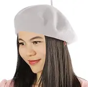[Acecharming] French Beret, Lightweight Casual Classic Solid Color Wool Beret