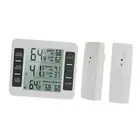 Refrigerator Thermometer with 2 Wireless Temperature Sensors & Audible Alarms
