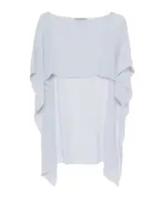 D.exterior Draped Layered Coat 1,2 White