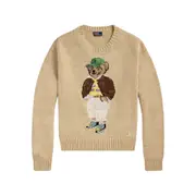 [Ralph Lauren] Ralph Lauren Polo Bear Intarsia-knit Sweater M NEUTRALS