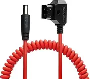 Alvin's Cables Dtap to DC Coiled Cable for Atomos Shinobi,Ultra Soft D-tap to 2.1 DC Power Cable for Blackmagic Design Video Assist,SmallHD 702,for Feelworld FW568 Monitor