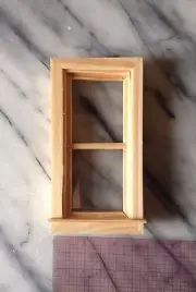 Traditional Non-Working Window Unfinished Wood 1:12 Scale