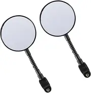 LAPYAPPE Bike Rearview Mirrors Flexible Handlebar Safety Mirrors for Cycling Lightweight Convex Easy Installation for and Road Bikes
