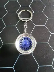 BBS RS (BLUE + SILVER) JDM RACING WHEELS KEYCHAIN KEYRING *