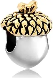 [Chili Jewelry] Acorn Charm for Women Mom Daughter Compatible with Pandora Bracelets