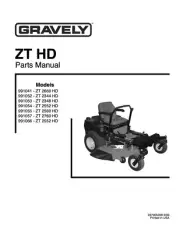 Parts Manual for Gravely Zero Turn Riding Mowers - Models ZT HD