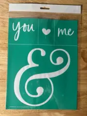 Chalk Couture You Me Heart Club Size B Transfer Stencil 8x10 Retired