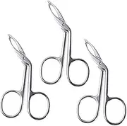 Outanaya 3pcs Stainless Steel Eyebrow Tweezers for Hair Removal Ergonomic Design for Precision Trimming of Eyebrows Nose Hair Portable Beauty Tool for Home and Travel