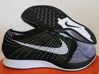 NIKE FLYKNIT RACER BLACK-WHITE-WHITE-VOLT SZ 15 [526628-011]